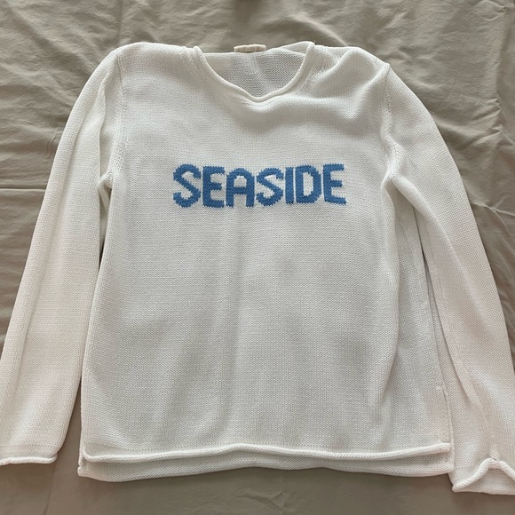 Viral The SEASIDE Style Ivory SEASIDE Crew Neck Knit Sweater Ellsworth & Ivy - Picture 3 of 5